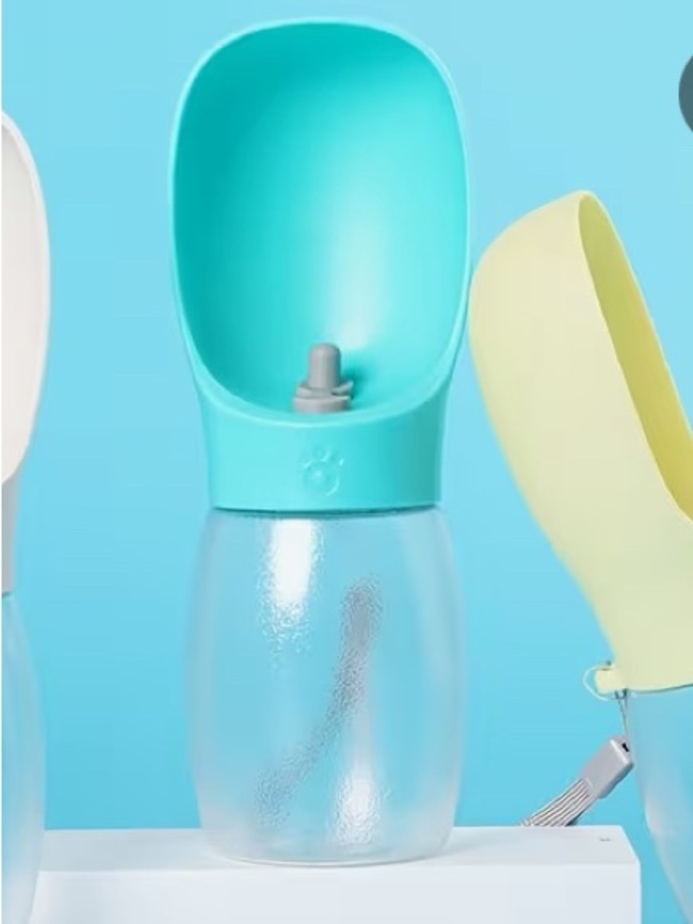 Portable Dog Water Bottle with Integrated Bowl - Aqua